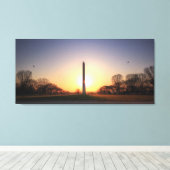 Washington Monument op Sunset Canvas Afdruk (Insitu (Houten vloer))