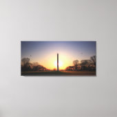 Washington Monument op Sunset Canvas Afdruk (Voorkant)