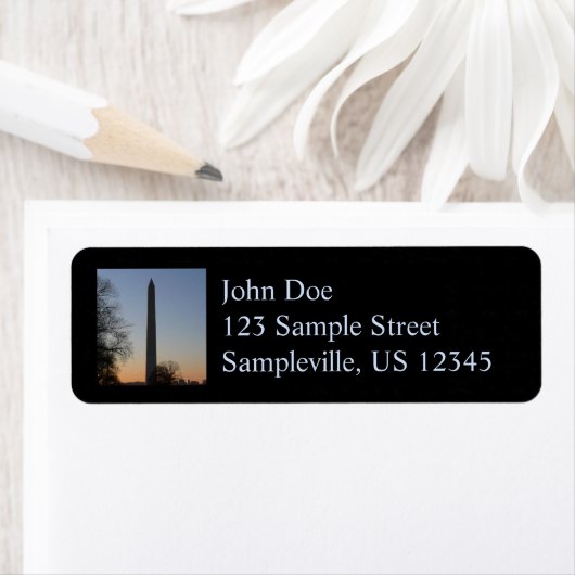 Washington Monument op Sunset Etiket (Insitu)