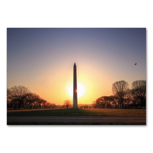 Washington Monument op Sunset Kaart (Voorkant)