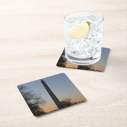 Washington Monument op Sunset Kartonnen Onderzetters (Insitu)