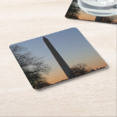 Washington Monument op Sunset Kartonnen Onderzetters (Schuin)