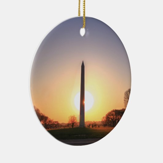 Washington Monument op Sunset Keramisch Ornament (Rechts)