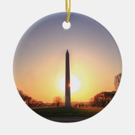 Washington Monument op Sunset Keramisch Ornament (Voorkant)