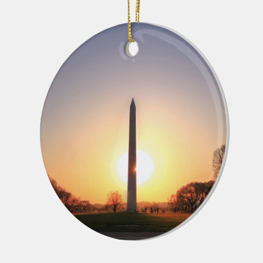 Washington Monument op Sunset Keramisch Ornament (Links)