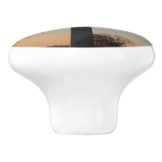 Washington Monument op Sunset Keramische Knop (Zijkant)