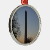 Washington Monument op Sunset Metalen Ornament (Rechts)