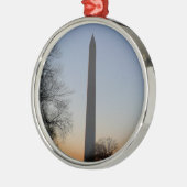 Washington Monument op Sunset Metalen Ornament (Links)