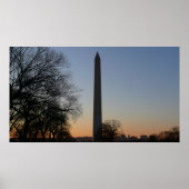 Washington Monument op Sunset Poster (Voorkant)