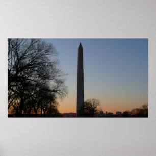 Washington Monument op Sunset Poster