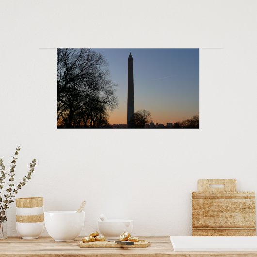 Washington Monument op Sunset Poster (Keuken)