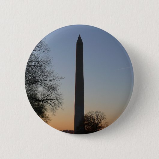 Washington Monument op Sunset Ronde Button 5,7 Cm (Voorkant)