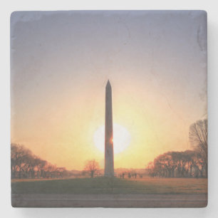 Washington Monument op Sunset Stenen Onderzetter