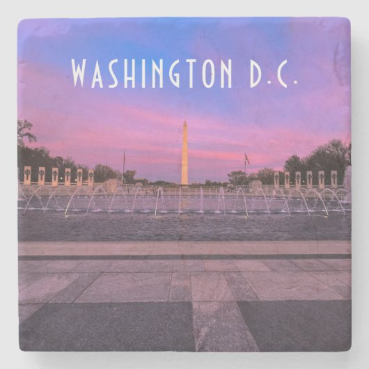 Washington Monument op Sunset Stenen Onderzetter (Voorkant)