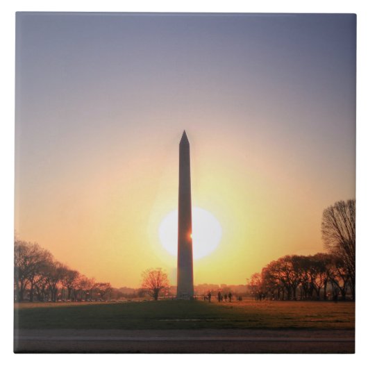 Washington Monument op Sunset Tegeltje (Voorkant)