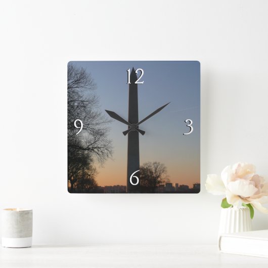 Washington Monument op Sunset Vierkante Klok (Huis)