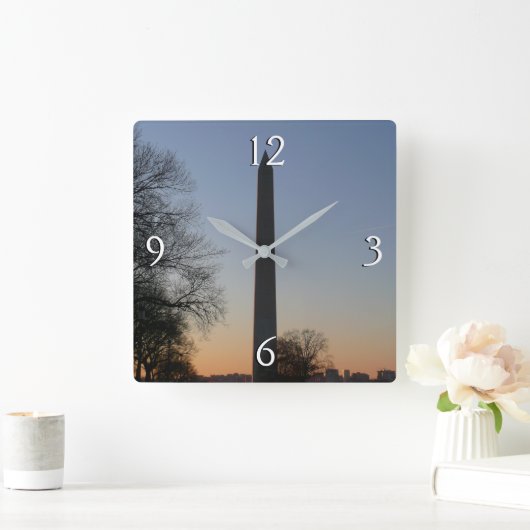 Washington Monument op Sunset Vierkante Klok (Huis)