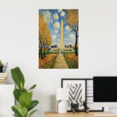 Washington Monument Poster - Van Gogh Style Art (Thuiskantoor)