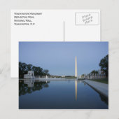Washington Monument, Reflecterende Pool, Washingto Briefkaart (Voorkant / Achterkant)