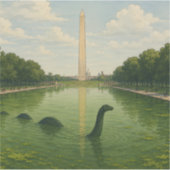 Washington Monument Reflecting Pool met Loch Ness Sticker (Voorkant)