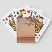 Washington Monument Sakura bij zonsondergang. Speelkaarten (Achterkant)