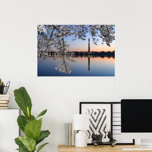Washington Monument Spring Morning Poster (Thuiskantoor)
