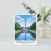 Washington Monument Verenigde Staten Reizen Briefkaart (Staand voorkant)