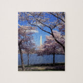 Washington Monument via Cherry Blossom Legpuzzel (Verticaal)