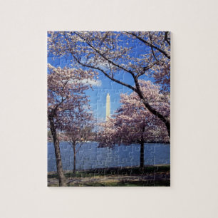Washington Monument via Cherry Blossom Legpuzzel