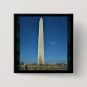 Washington Monument Vierkante Button 5,1 Cm (Voorkant)