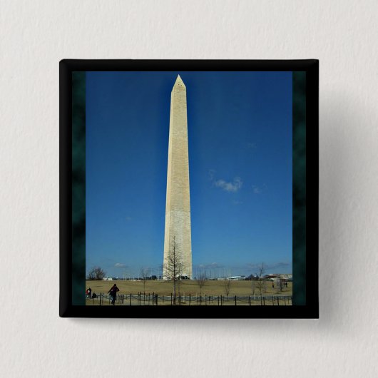 Washington Monument Vierkante Button 5,1 Cm (Voorkant)