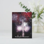Washington Monument Vuurwerk, ZSSG Briefkaart (Staand voorkant)