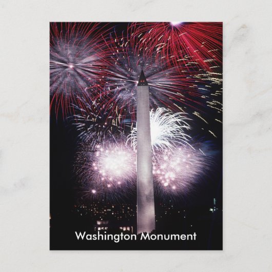 Washington Monument Vuurwerk, ZSSG Briefkaart (Voorkant)