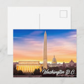 Washington Monument, Washington D.C., Verenigde St Briefkaart (Voorkant / Achterkant)