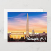 Washington Monument, Washington D.C., VS Briefkaart (Voorkant / Achterkant)