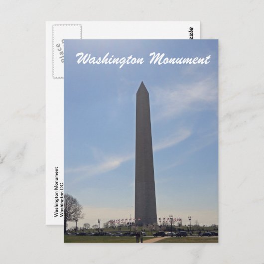 Washington Monument Washington DC 003 Briefkaart (Voorkant / Achterkant)