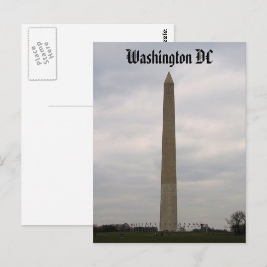 Washington Monument, Washington DC Briefkaart (Voorkant / Achterkant)