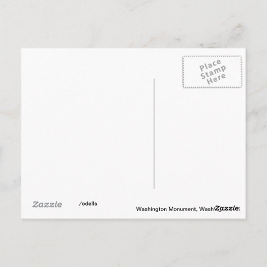 Washington Monument, Washington DC Briefkaart (Achterkant)