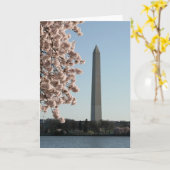 Washington Monument Wenskaart Kaart (Gele Bloem)