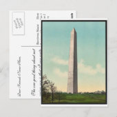 Washington Monument zeldzame fotochroom Briefkaart (Voorkant / Achterkant)