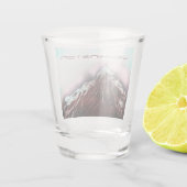 Washington Mount Rainier in de staat Evergreen Shot Glas (Achterkant)