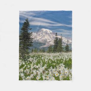 Washington, Mount Rainier Nationaal Park 1 Fleece Deken