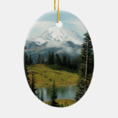 Washington Mount Rainier Vakantie Keramisch Ornament (Achterkant)