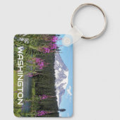 Washington Mount Rainier Wildblofoto Sleutelhanger (Achterkant)