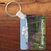 Washington Mount Rainier Wildblofoto Sleutelhanger (Voorkant)