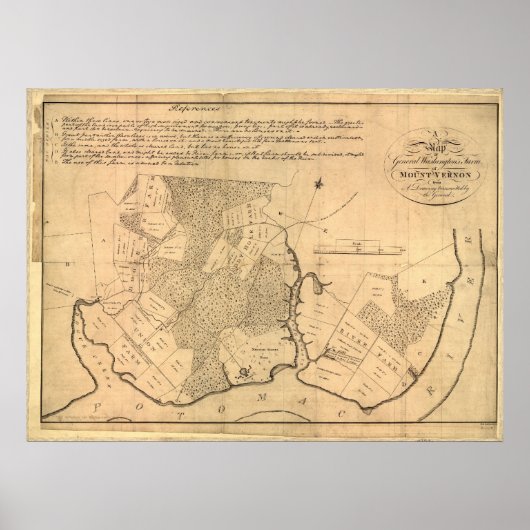 Washington Mt. Vernon Poster (Voorkant)