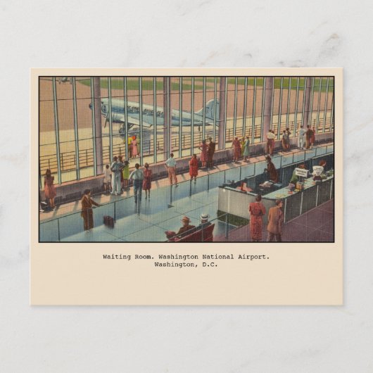 Washington National Airport Washington, DC. Briefkaart (Voorkant)