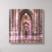 Washington National Cathedral Reflection Canvas Afdruk (Voorkant)