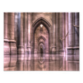 Washington National Cathedral Reflection Foto Afdruk (Voorkant)