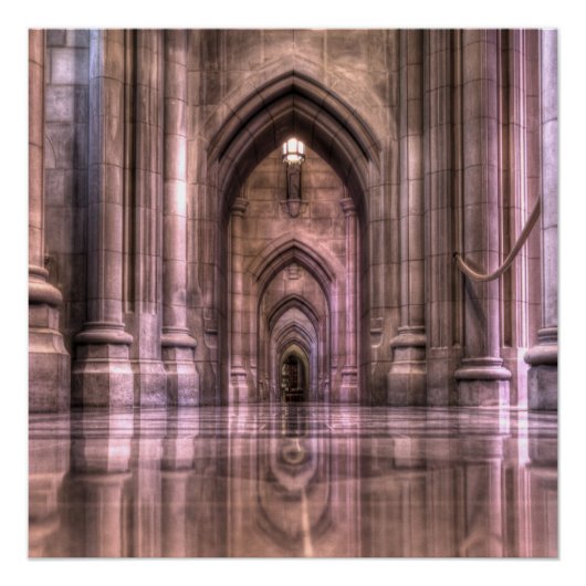 Washington National Cathedral Reflection Perfect Poster (Voorkant)